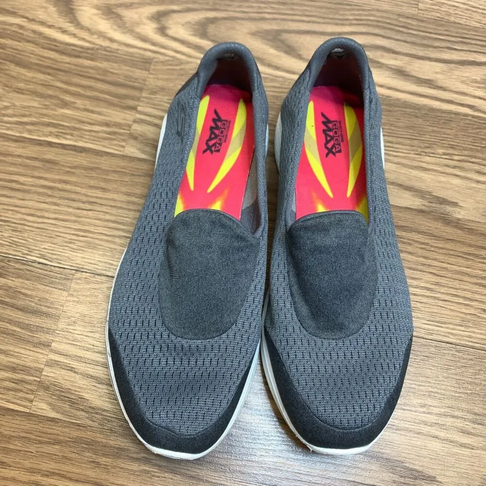 Skechers Go Walk 4 GoGaMax Memory Foam Gray Slip On‎ Shoes 14148 Womens Size 10